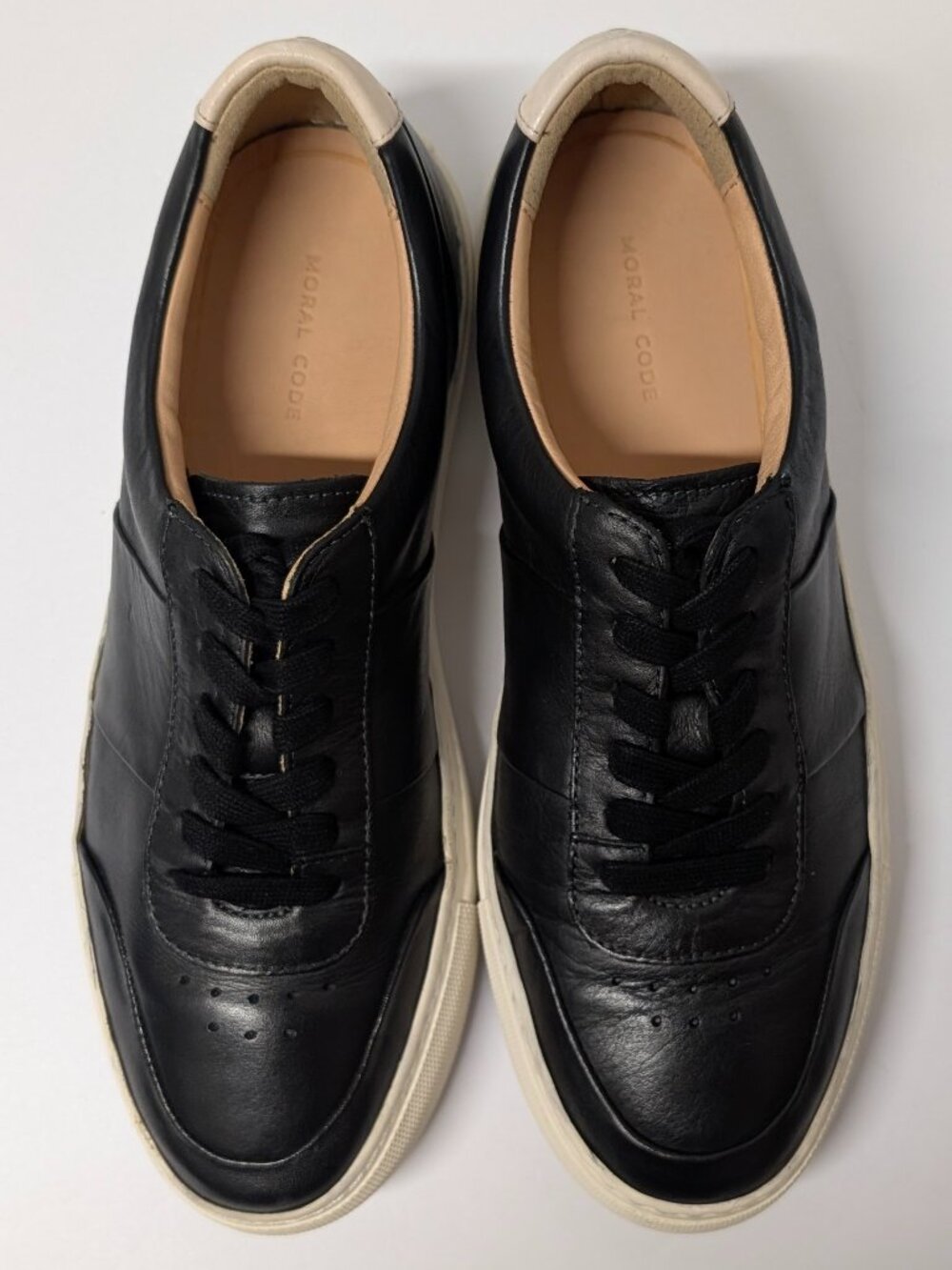 Moral Code Kady Black Leather Sneakers